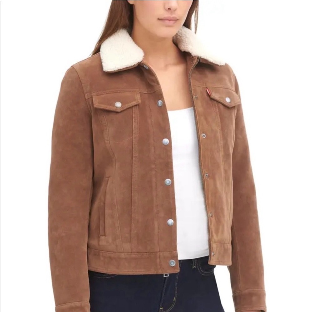 Levi’s faux suede trucker jacket
